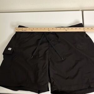 BALEAF mens swimsuit, black, netting support, size 2XL